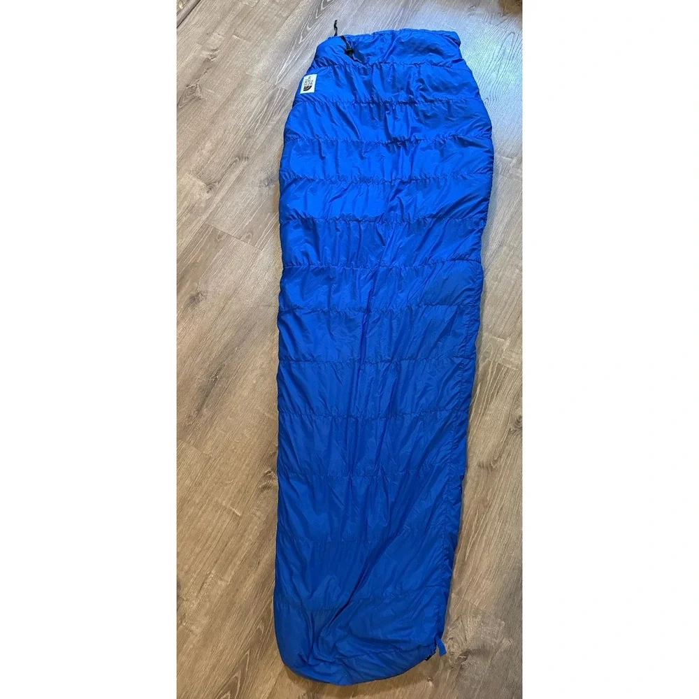 Vintage The North Face Chrysalis LG Goose Down Sleeping Bag Blue Brown Tag 83x32